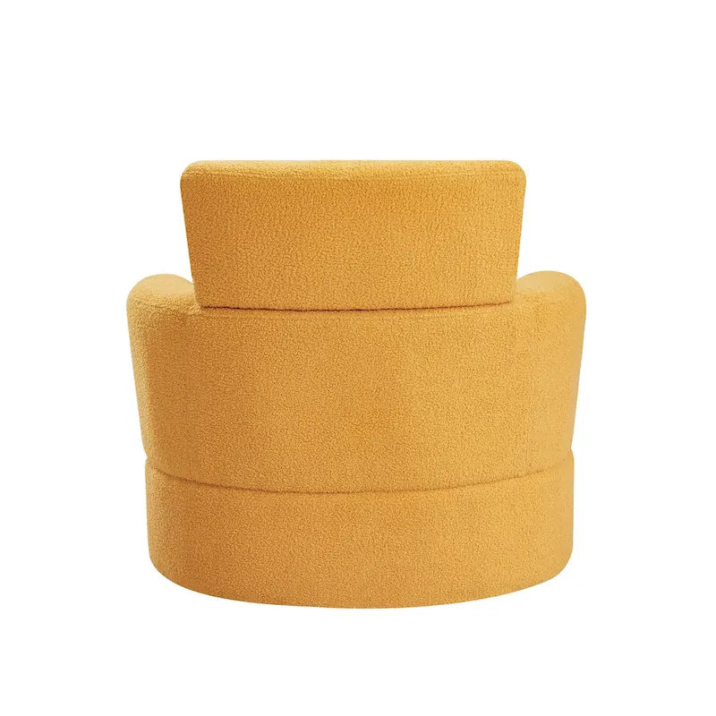 Fauteuil pivotant 360° en tissu | Fauteuil d'appoint rond pour salon