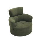 Fauteuil pivotant 360° en tissu | Fauteuil d'appoint rond pour salon