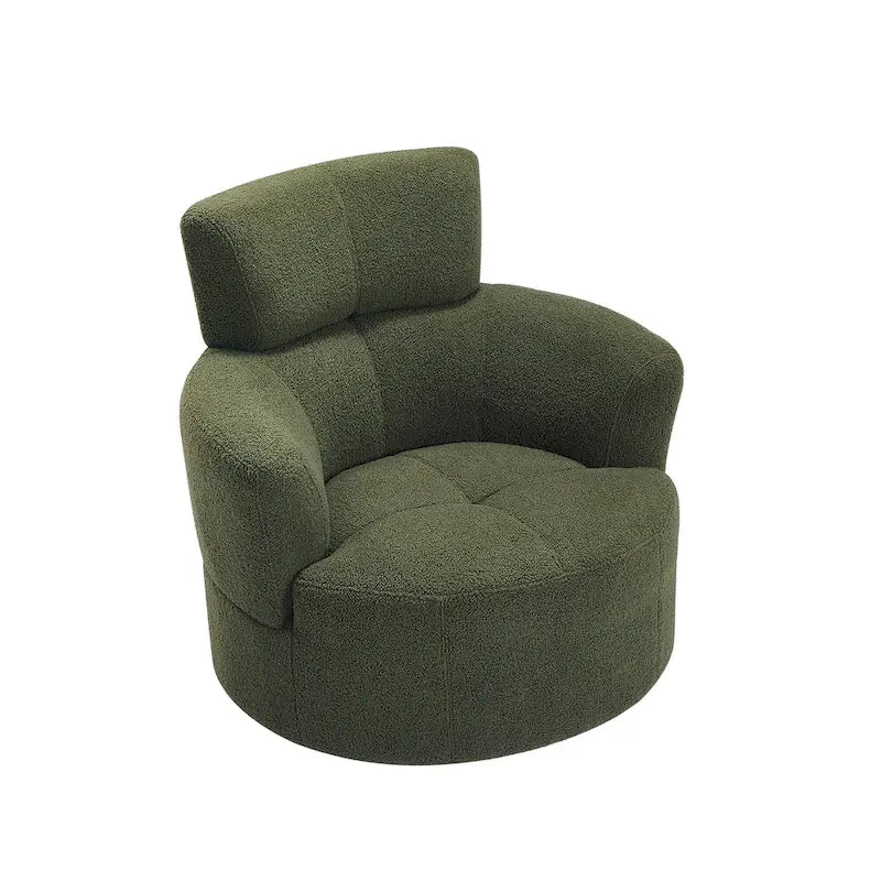 Fauteuil pivotant 360° en tissu | Fauteuil d'appoint rond pour salon