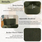 Fauteuil pivotant 360° en tissu | Fauteuil d'appoint rond pour salon