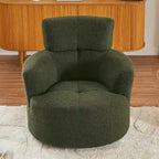 Fauteuil pivotant 360° en tissu | Fauteuil d'appoint rond pour salon