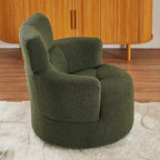 Fauteuil pivotant 360° en tissu | Fauteuil d'appoint rond pour salon