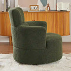 Fauteuil pivotant 360° en tissu | Fauteuil d'appoint rond pour salon