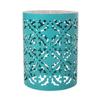 Guéridon d'appoint intérieur en dentelle ajourée avec plateau décoratif en carreaux | Table d'appoint bohème