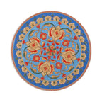 Guéridon d'appoint intérieur en dentelle ajourée avec plateau décoratif en carreaux | Table d'appoint bohème