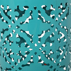 Guéridon d'appoint intérieur en dentelle ajourée avec plateau décoratif en carreaux | Table d'appoint bohème