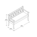 Banc de rangement Coventry avec étagères ouvertes | Banc d'entrée
