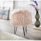 Tabouret rembourré rond | Siège d'appoint pour le salon ou la chambre