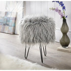 Tabouret rembourré rond | Siège d'appoint pour le salon ou la chambre