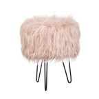 Tabouret rembourré rond | Siège d'appoint pour le salon ou la chambre