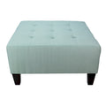 Repose-pieds carré capitonné | Bleu | Pouf d'appoint moderne