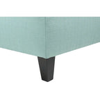 Repose-pieds carré capitonné | Bleu | Pouf d'appoint moderne
