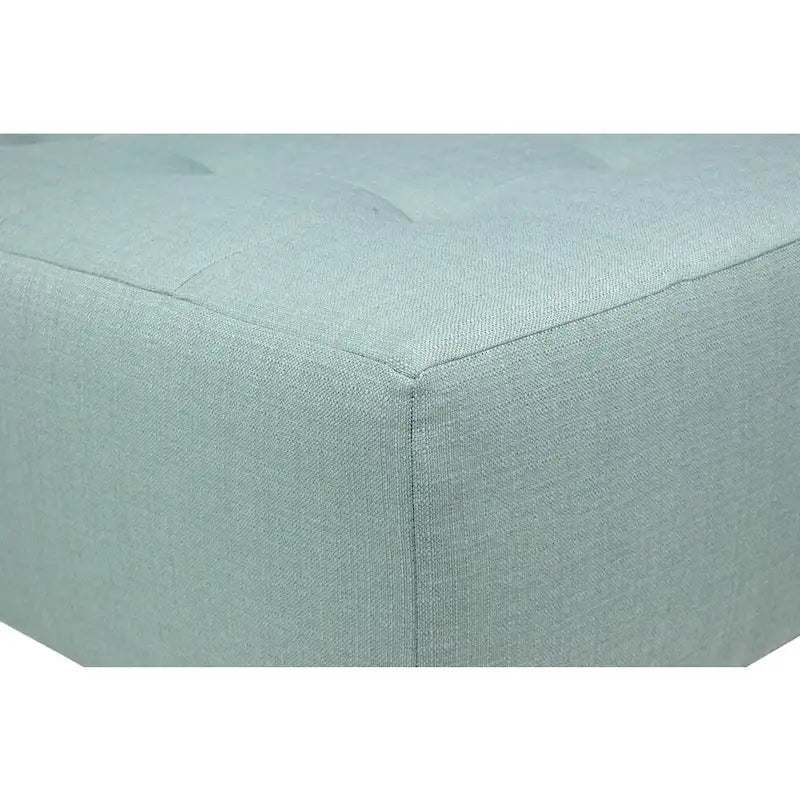 Repose-pieds carré capitonné | Bleu | Pouf d'appoint moderne