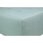 Repose-pieds carré capitonné | Bleu | Pouf d'appoint moderne