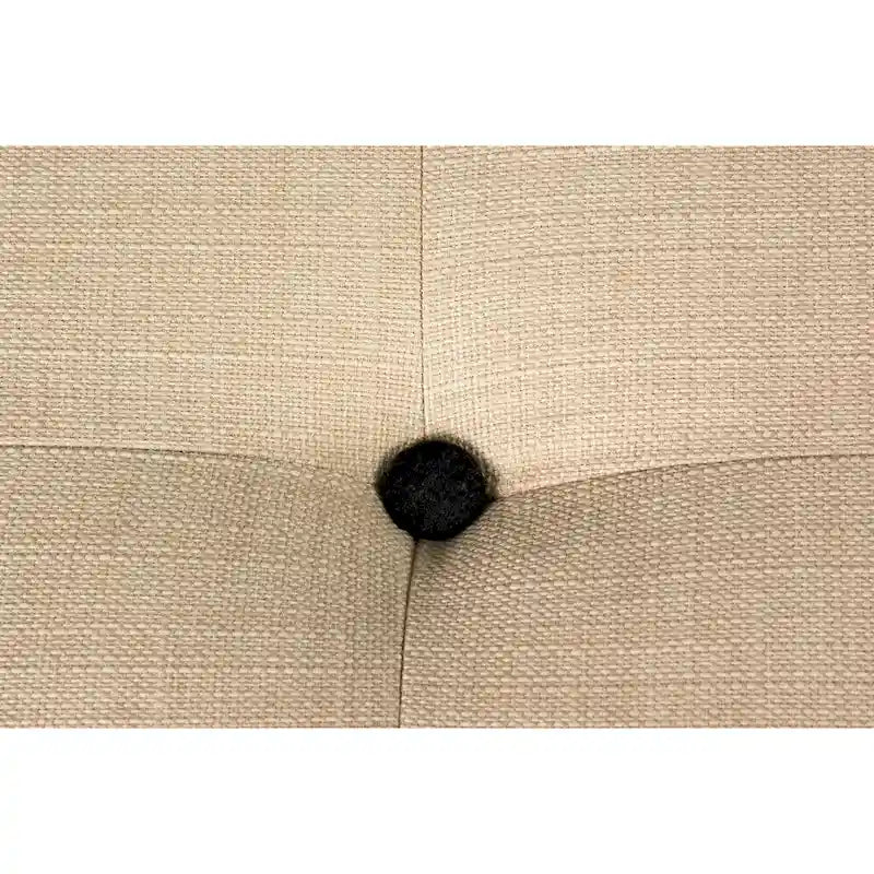 Repose-pieds carré capitonné | Bleu | Pouf d'appoint moderne