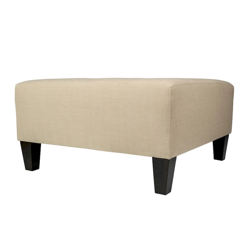 Repose-pieds carré capitonné | Bleu | Pouf d'appoint moderne