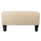 Repose-pieds carré capitonné | Bleu | Pouf d'appoint moderne