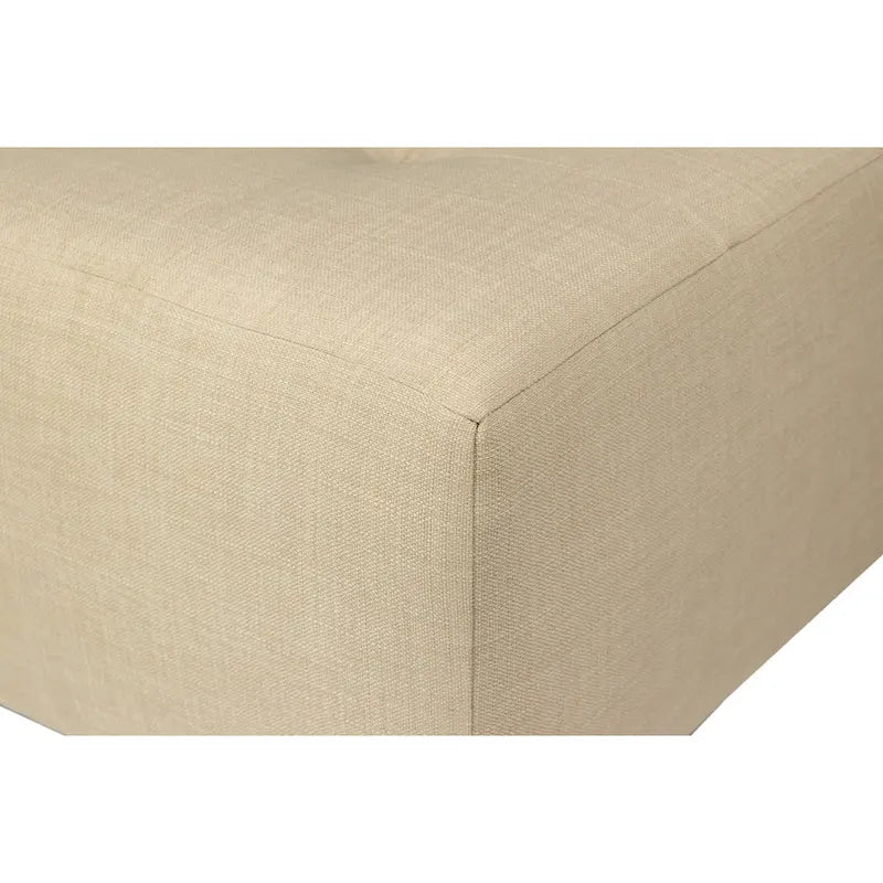 Repose-pieds carré capitonné | Bleu | Pouf d'appoint moderne