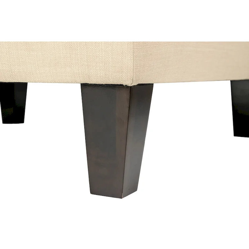 Repose-pieds carré capitonné | Bleu | Pouf d'appoint moderne