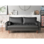 Wilson Faux Leather Mid-century Modern Loveseat