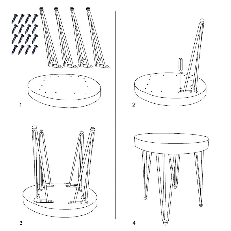Table basse ronde en bois massif naturel