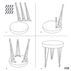 Table basse ronde en bois massif naturel