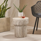 Table d'appoint d'appoint en béton léger intérieur/extérieur | Style contemporain