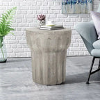 Table d'appoint d'appoint en béton léger intérieur/extérieur | Style contemporain