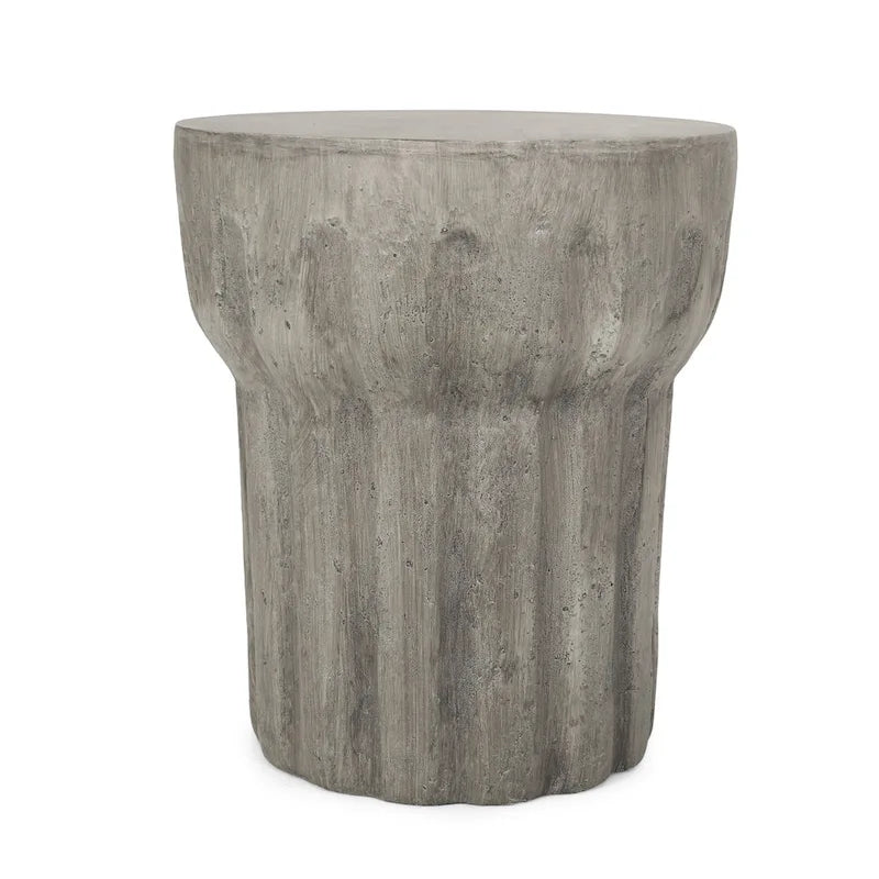 Table d'appoint d'appoint en béton léger intérieur/extérieur | Style contemporain