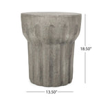 Table d'appoint d'appoint en béton léger intérieur/extérieur | Style contemporain