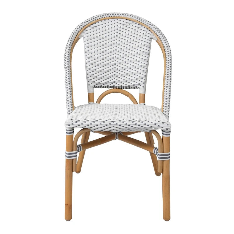 Chaise de bistrot en rotin | Intérieur et extérieur | Chaise d'appoint style café français