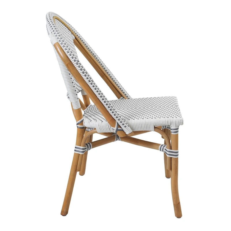 Chaise de bistrot en rotin | Intérieur et extérieur | Chaise d'appoint style café français