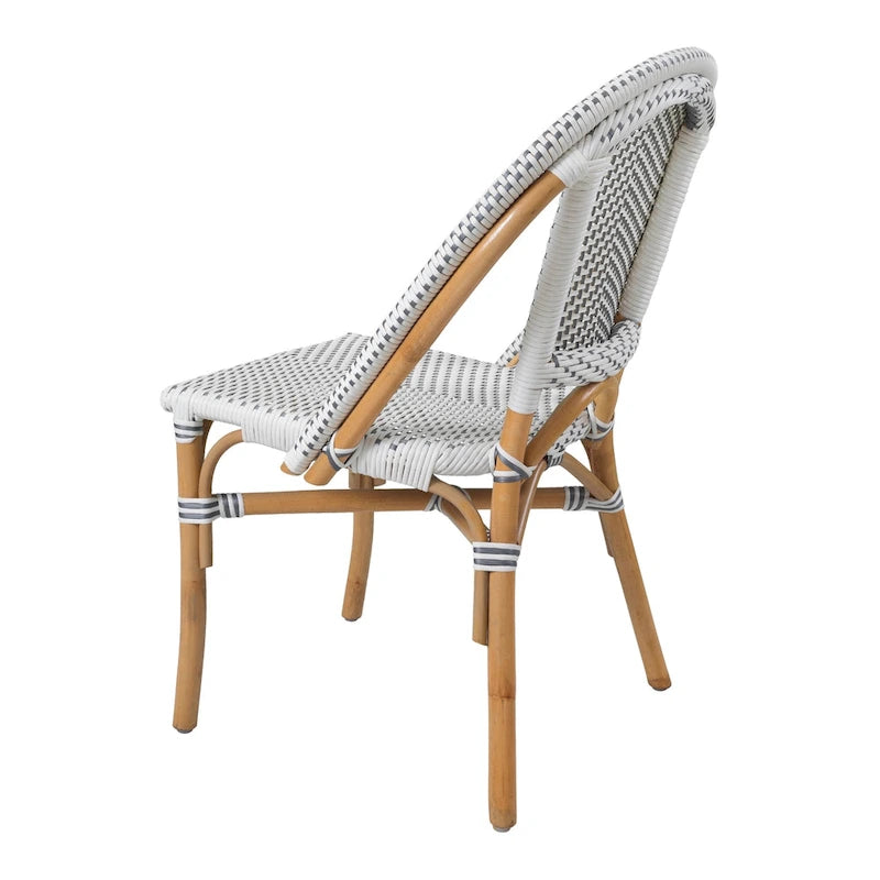 Chaise de bistrot en rotin | Intérieur et extérieur | Chaise d'appoint style café français