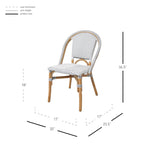 Chaise de bistrot en rotin | Intérieur et extérieur | Chaise d'appoint style café français