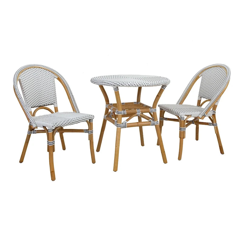 Chaise de bistrot en rotin | Intérieur et extérieur | Chaise d'appoint style café français