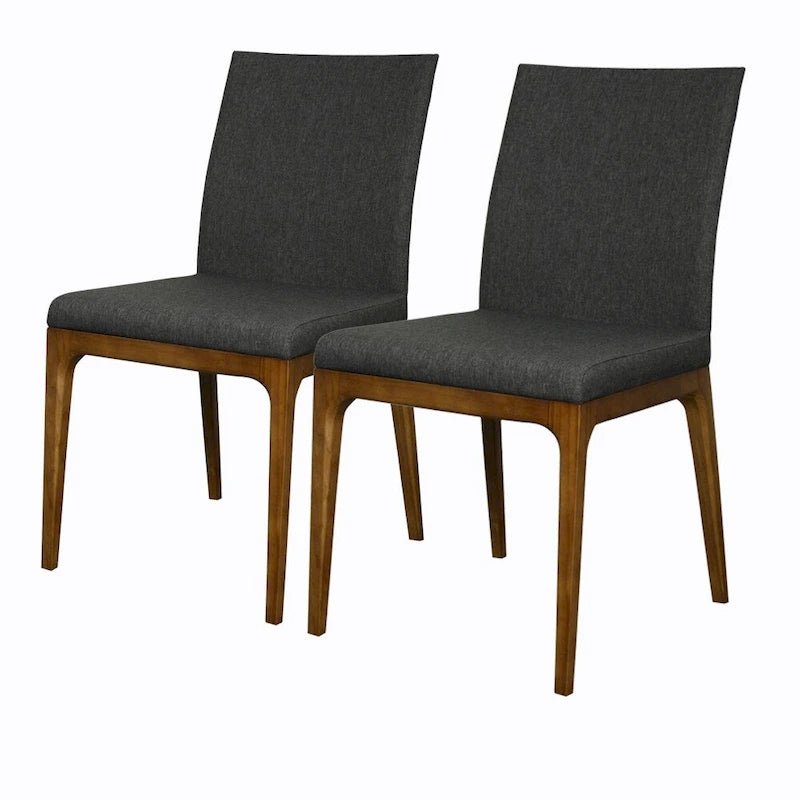 Chaise de salle à manger en cuir recyclé, lot de 2 | Chaise moderne écologique
