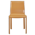 Chaise de salle à manger en cuir recyclé, lot de 2 | Chaise moderne écologique