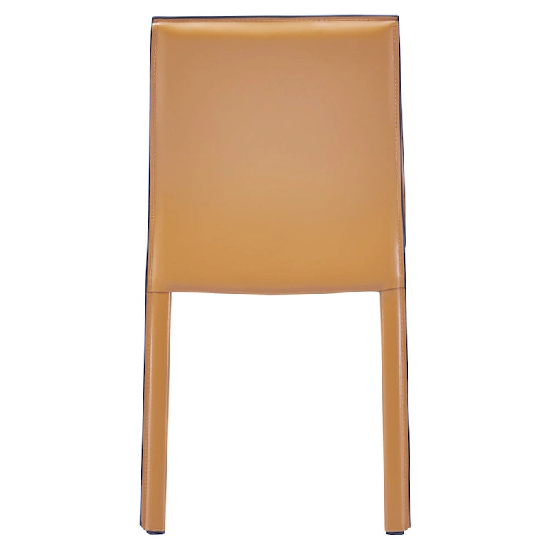 Chaise de salle à manger en cuir recyclé, lot de 2 | Chaise moderne écologique
