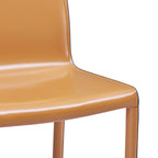 Chaise de salle à manger en cuir recyclé, lot de 2 | Chaise moderne écologique