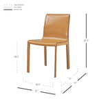 Chaise de salle à manger en cuir recyclé, lot de 2 | Chaise moderne écologique