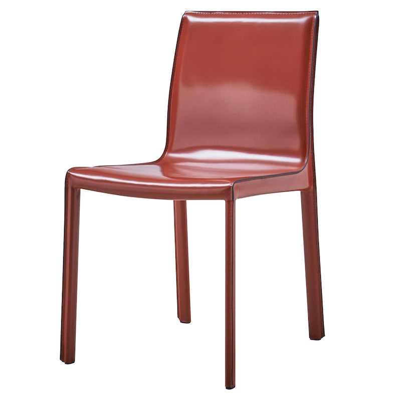 Chaise de salle à manger en cuir recyclé, lot de 2 | Chaise moderne écologique