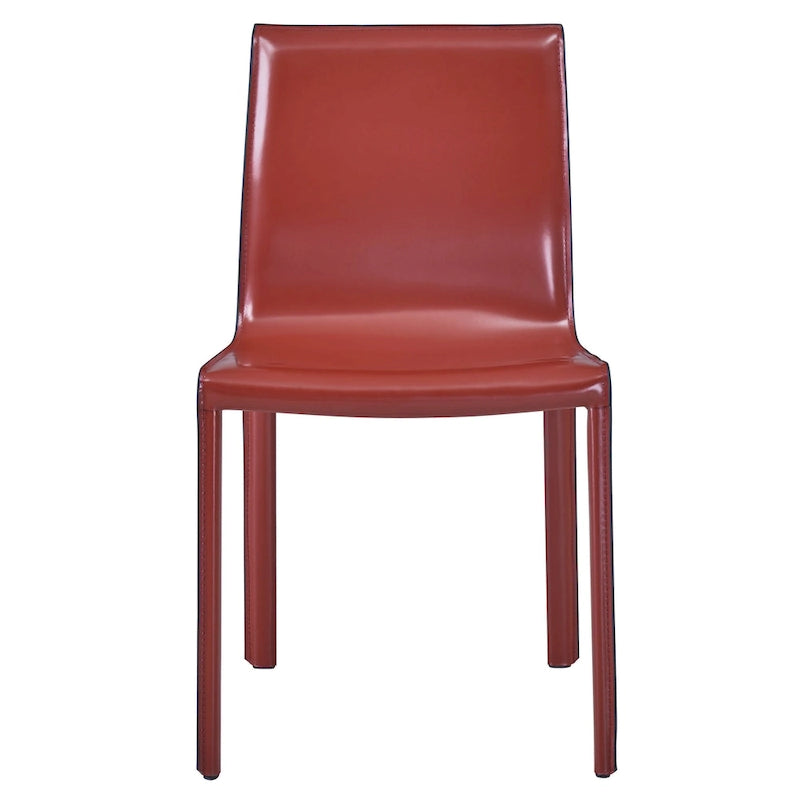 Chaise de salle à manger en cuir recyclé, lot de 2 | Chaise moderne écologique