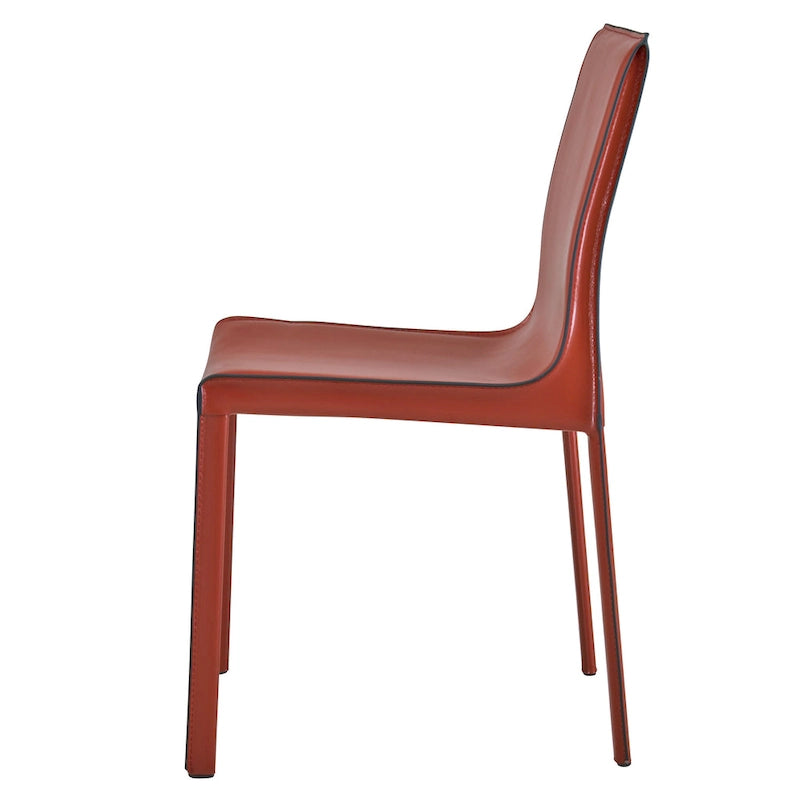 Chaise de salle à manger en cuir recyclé, lot de 2 | Chaise moderne écologique
