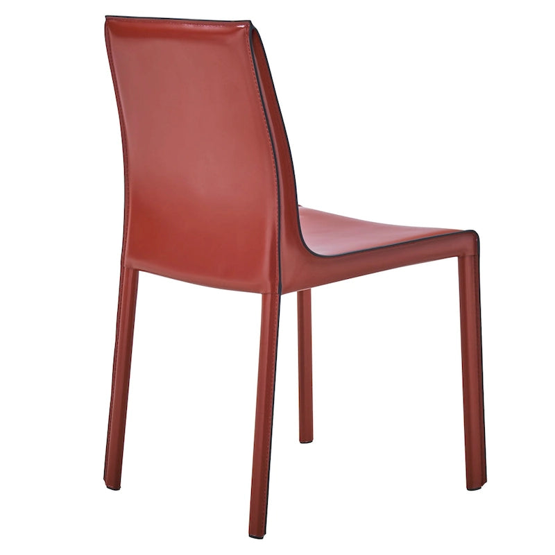 Chaise de salle à manger en cuir recyclé, lot de 2 | Chaise moderne écologique