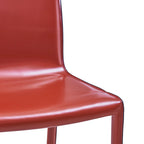 Chaise de salle à manger en cuir recyclé, lot de 2 | Chaise moderne écologique