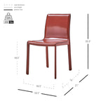 Chaise de salle à manger en cuir recyclé, lot de 2 | Chaise moderne écologique