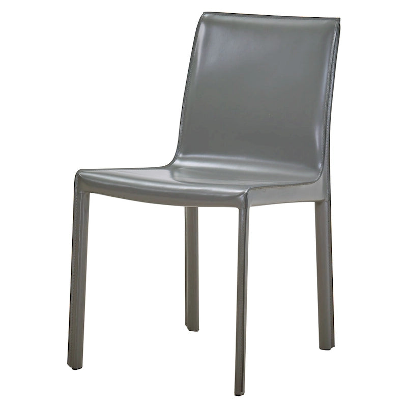 Chaise de salle à manger en cuir recyclé, lot de 2 | Chaise moderne écologique