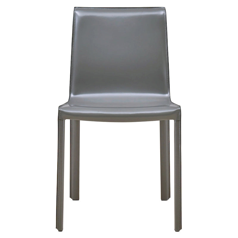 Chaise de salle à manger en cuir recyclé, lot de 2 | Chaise moderne écologique