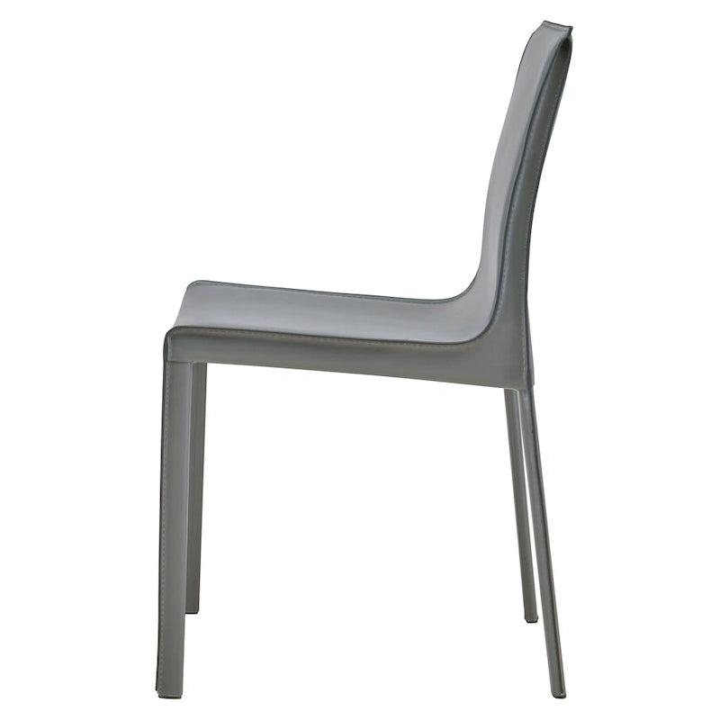 Chaise de salle à manger en cuir recyclé, lot de 2 | Chaise moderne écologique