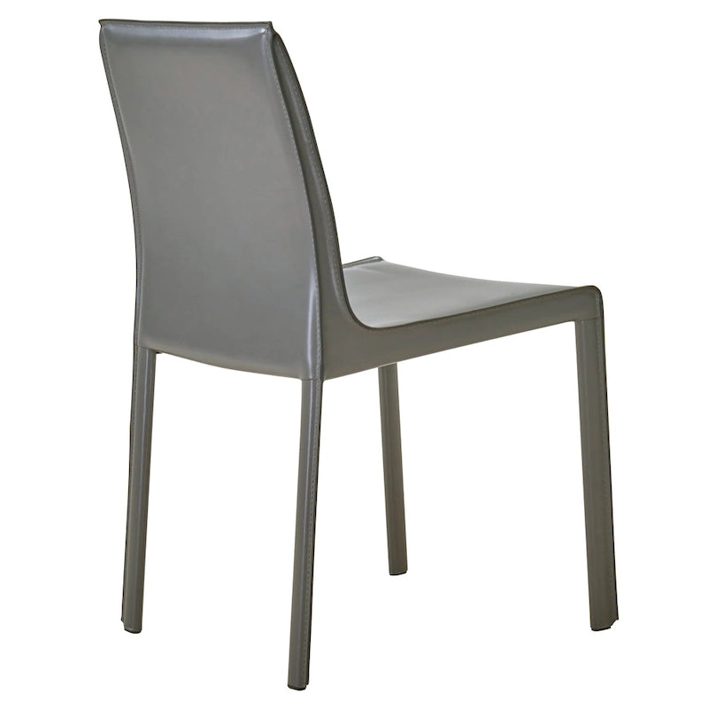 Chaise de salle à manger en cuir recyclé, lot de 2 | Chaise moderne écologique